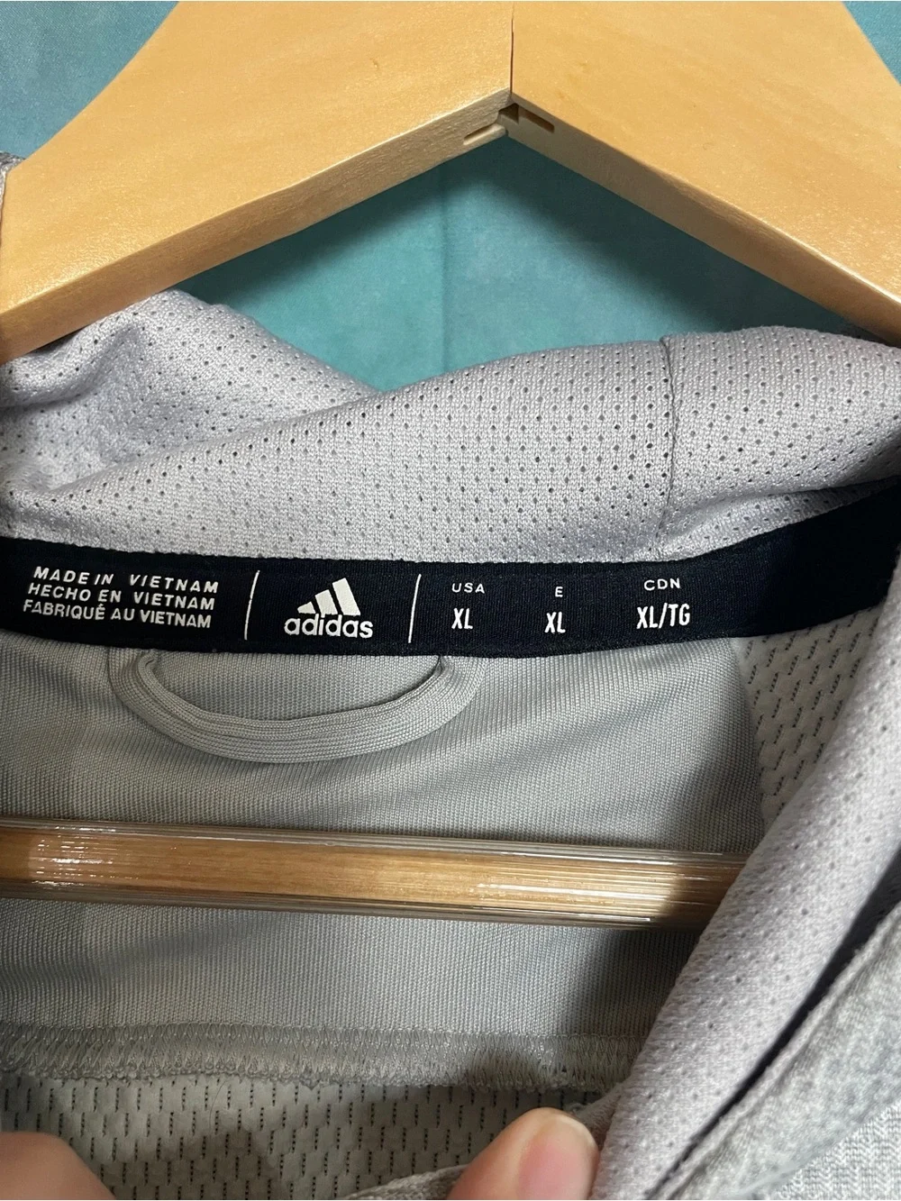 adidas Gray Performance Pullover Hoodie with Subtle Logo